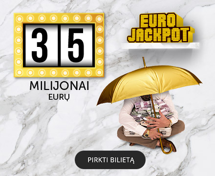 Eurojackpote - 35 mln. eurų